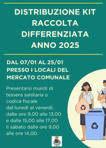 DISTRIBUZIONE KiT RACCOLTA DIFFERENZIATA ANNO 2025