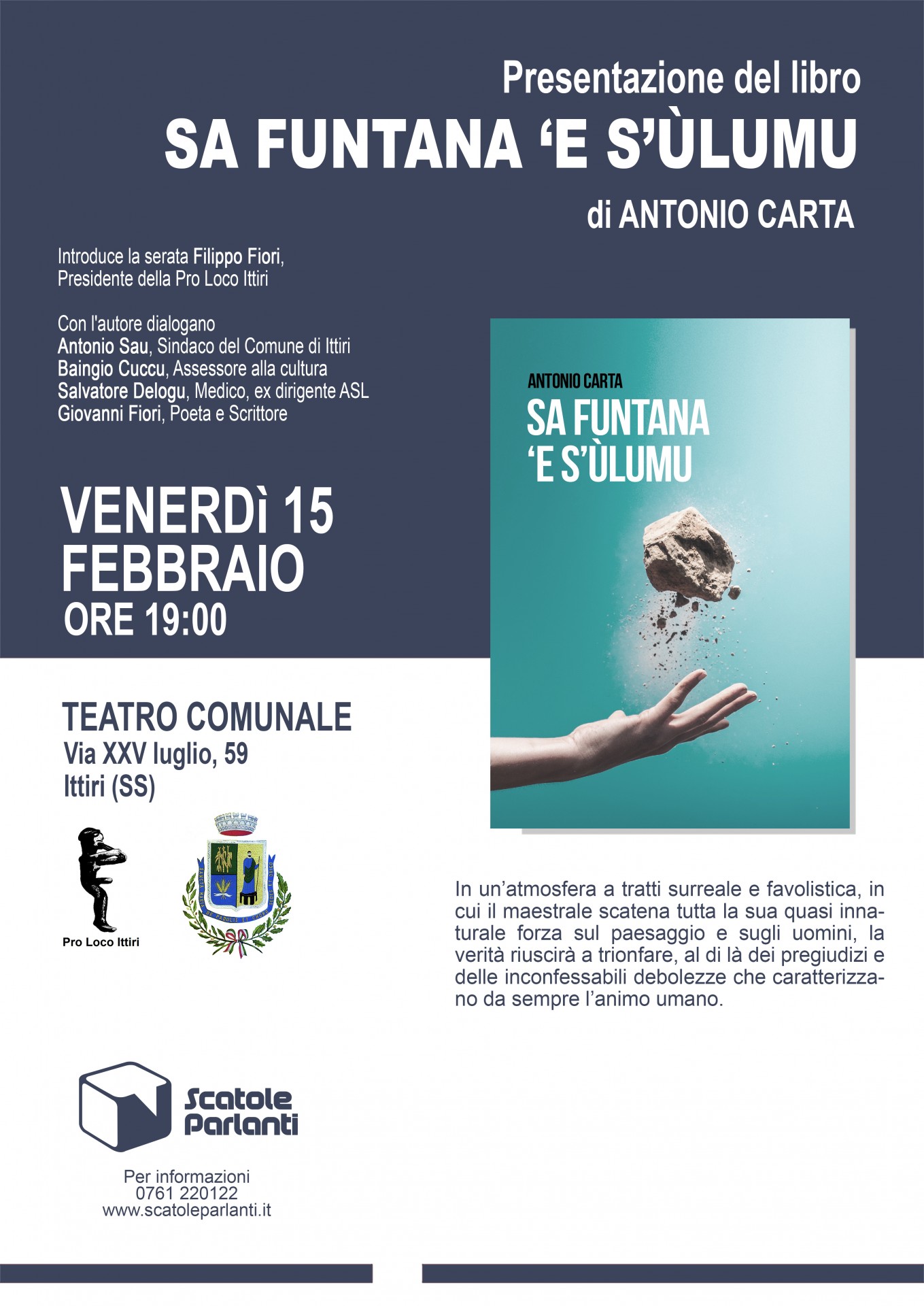 Presentazione libro "SA FUNTANA 'E S'ULUMU di Antonio Carta 