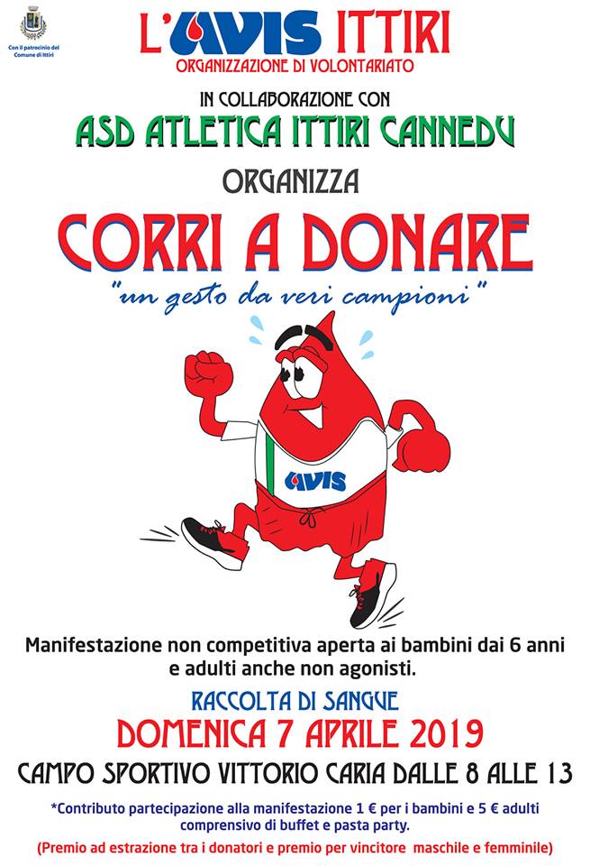 "CORRI A DONARE, un gesto da veri campioni"