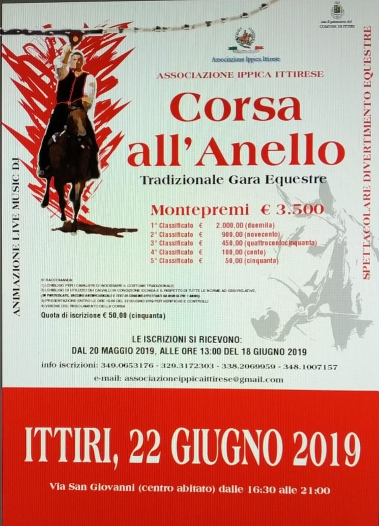 Gara equestre della corsa all'anello