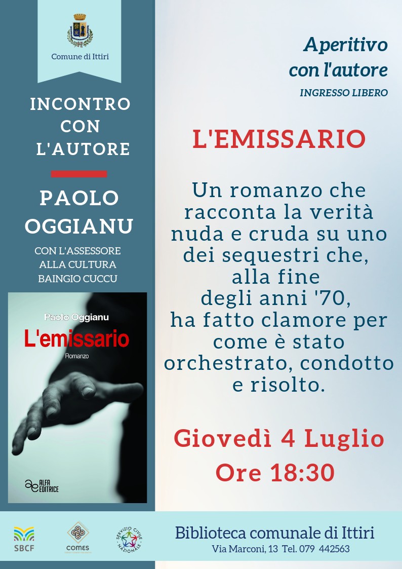 L'emissario - incontro con l'autore paolo oggianu